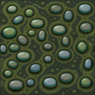 clean river pebbles
