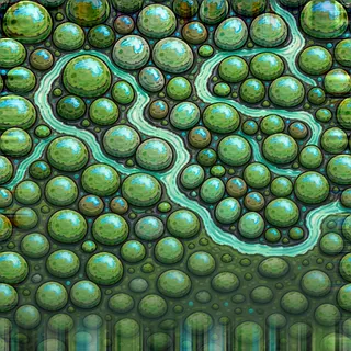 weathered river pebbles