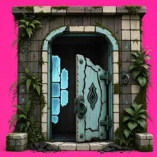 door open, damaged