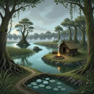 quiet camp at daybreak