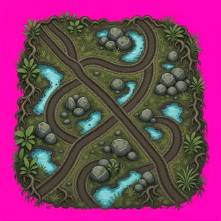 wheel tracks, dense arrangement