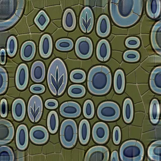 weathered dusty tiled floor