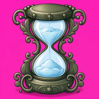 hourglass, ornate design