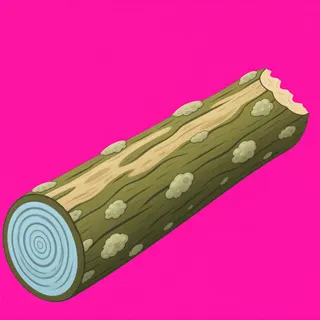 clean fallen log