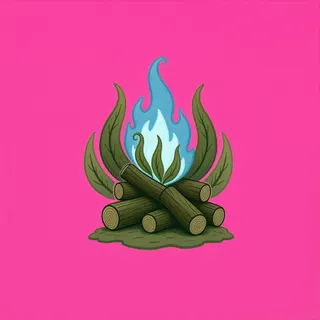 campfire, plain design