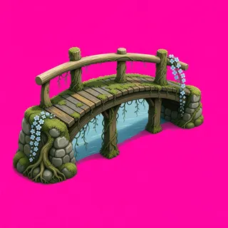 overgrown small bridge