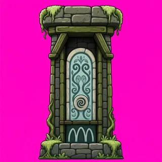 wall isolated pillar, weathered