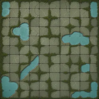 dust-covered dusty tiled floor