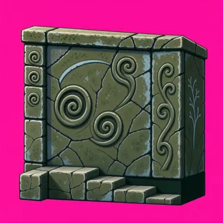 wall outer corner, weathered