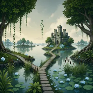 distant stronghold at daylight