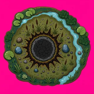 scorch mark, sparse arrangement