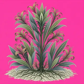 dry leaves, elongated arrangement