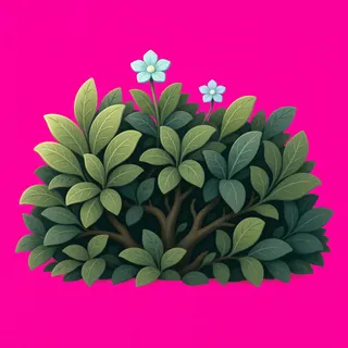 overgrown low bush