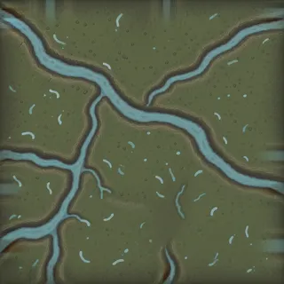 dust-covered marsh mud