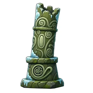 frosted broken pillar