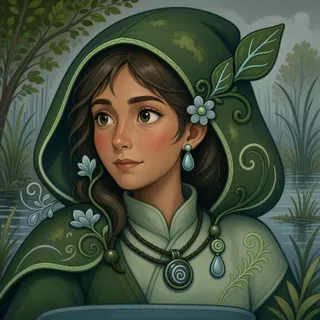 original adult caretaker, calm expression