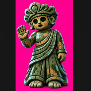 weathered statue