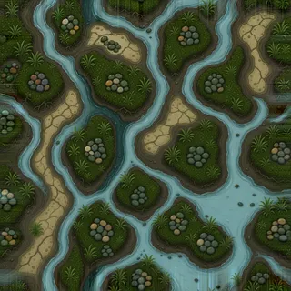 overgrown marsh mud
