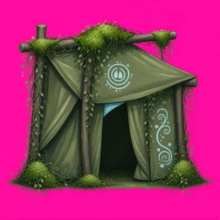 overgrown tent