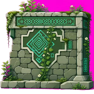 wall end cap, overgrown
