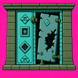door open, damaged