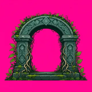 support arch, overgrown
