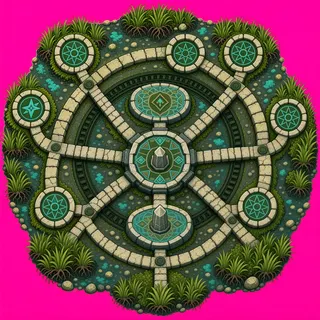 wheel tracks, dense arrangement