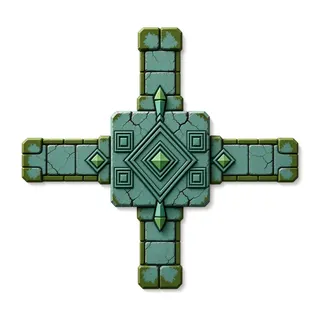 wall cross junction, weathered