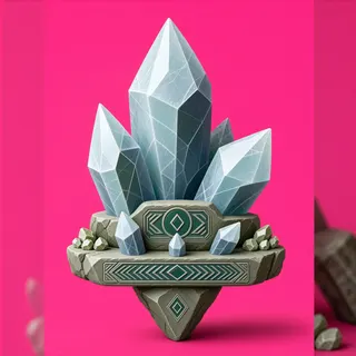 frosted crystal cluster