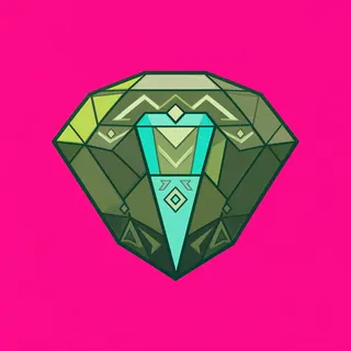 gem, plain design