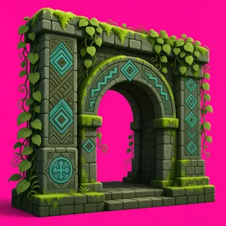 overgrown archway