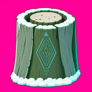 frosted tree stump