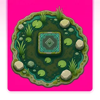 shallow puddle, irregular arrangement