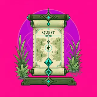 quest scroll, ornate design