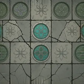 damaged dusty tiled floor