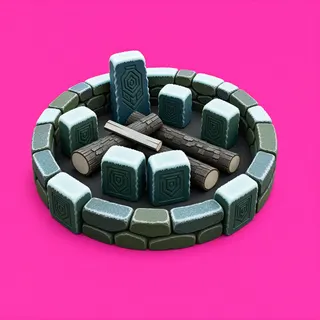 frosted campfire ring