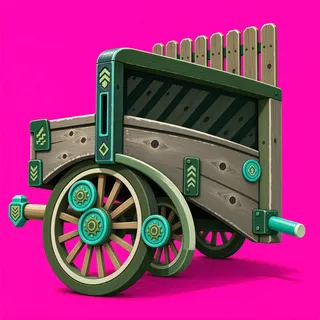 weathered abandoned cart