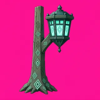 damaged lantern post