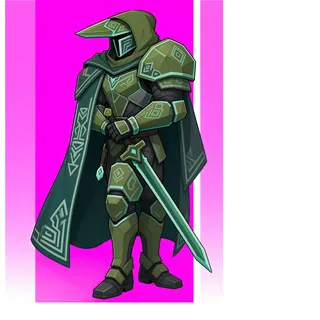 original adult armored enemy, facing west