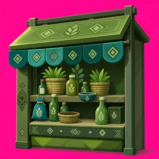 clean market stall