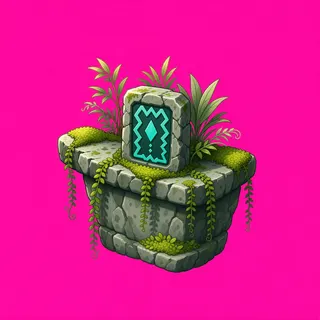 overgrown small rock