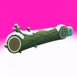 frosted fallen log