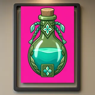 healing potion, rare accent design