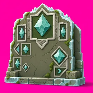 frosted stone wall section