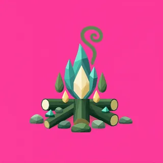 campfire, plain design