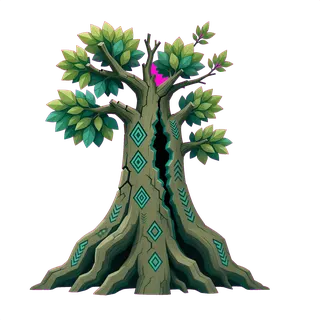 damaged standing tree