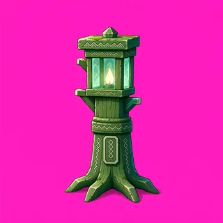 weathered lantern post