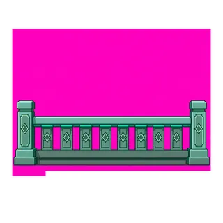 bridge railing, intact