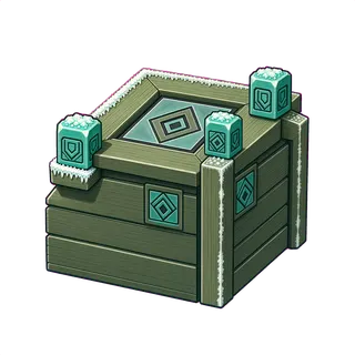 frosted wooden crate