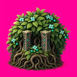 overgrown low bush